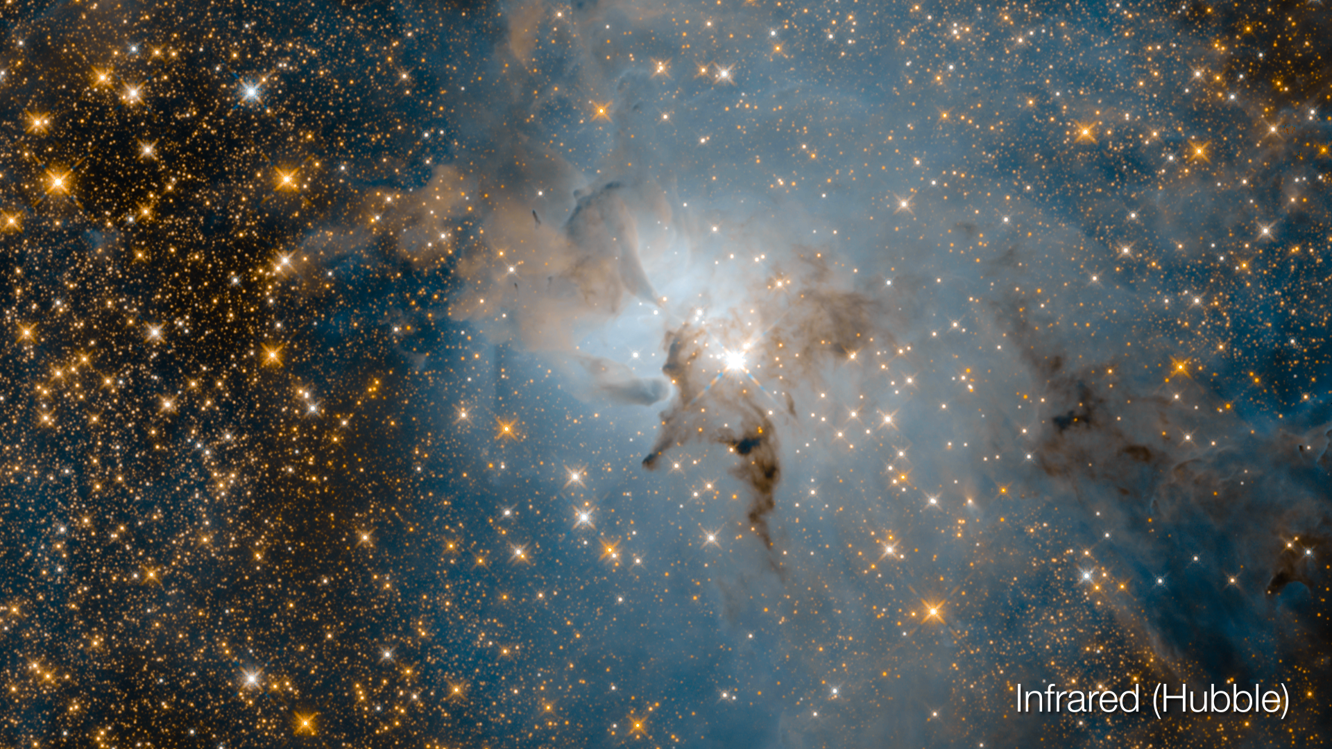 Hubble Infrared image of the Lagoon Nebula.