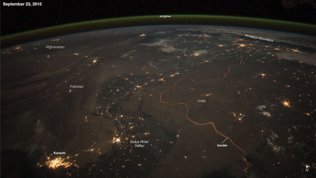 Nighttime Panorama—Pakistan’s Indus River Valley 