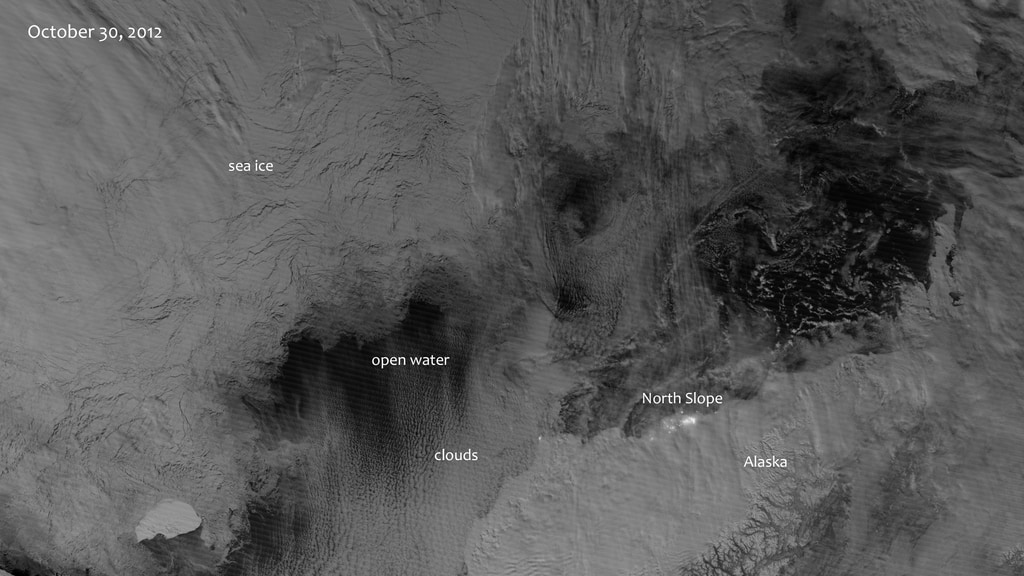 VIIRS image of Arctic sea ice