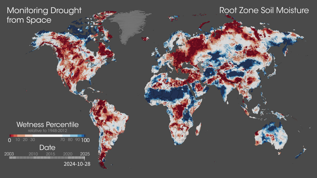 Root Zone Soil Moisture from 2003 to 2021.