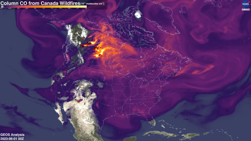 Column CO from Canada Wildfires